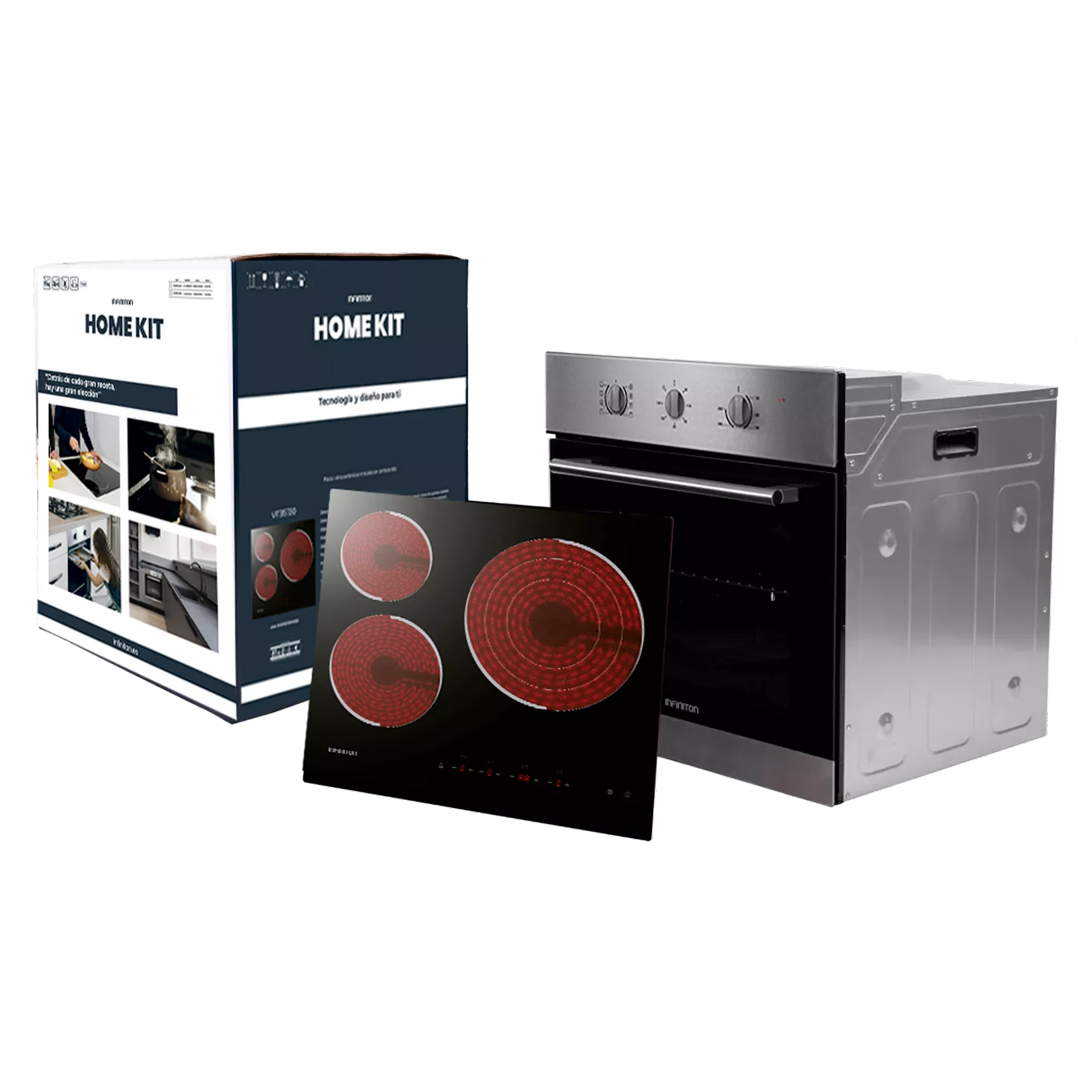 Kit horno y vitrocerámica Infiniton HV-CB65H30 inox