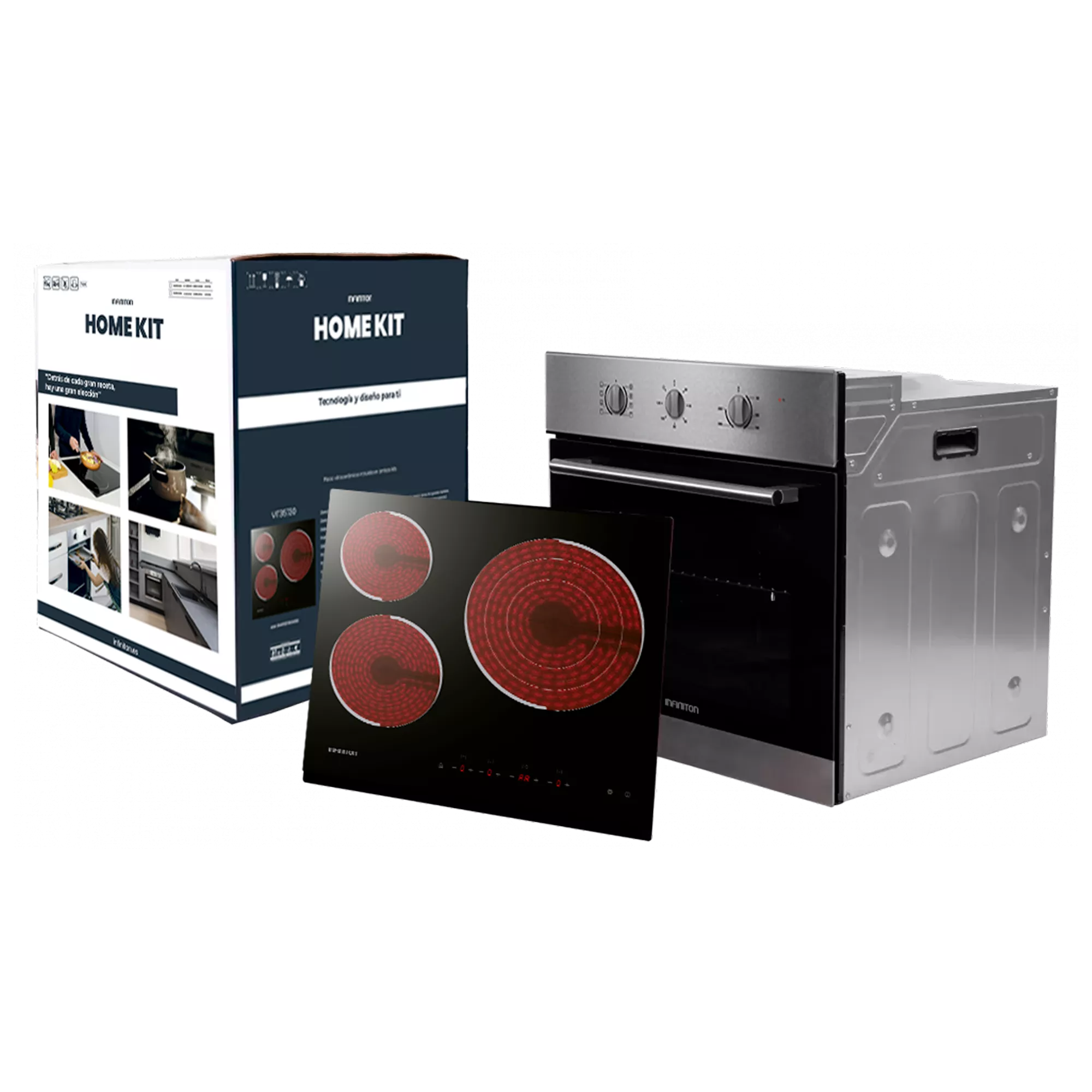 Kit horno y vitrocerámica Infiniton HV-CB65H30 inox