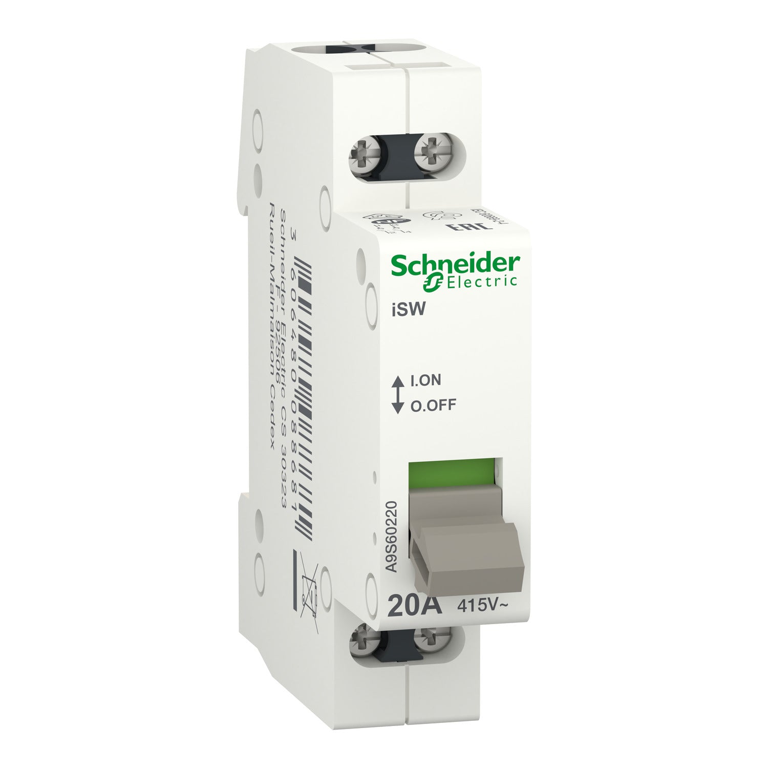 Interruptor en carga Schneider Acti9 iSW 2P 20 A 415 V (A9S60220)