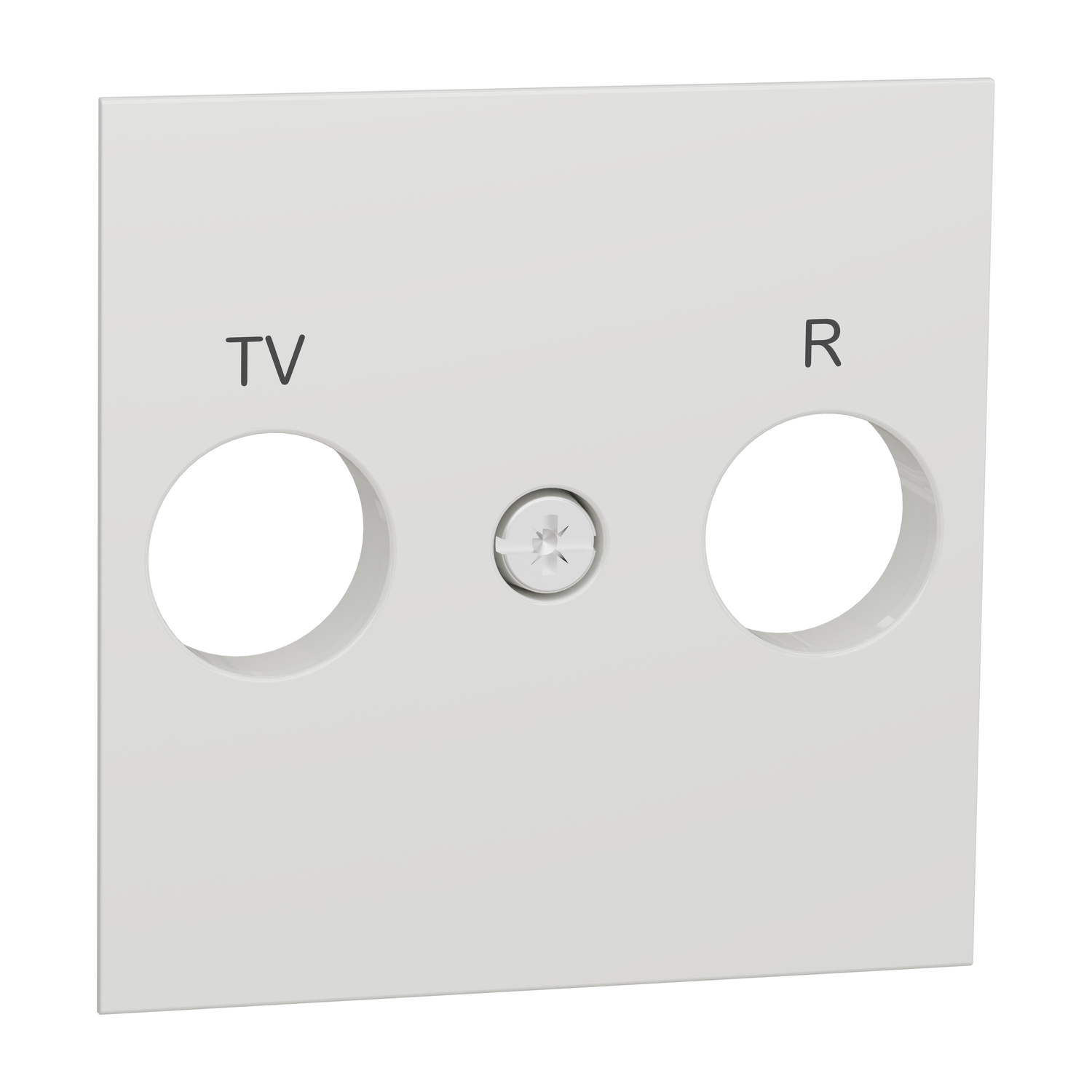 Carátula Schneider New Unica para toma TV/R blanco polar (NU944018)