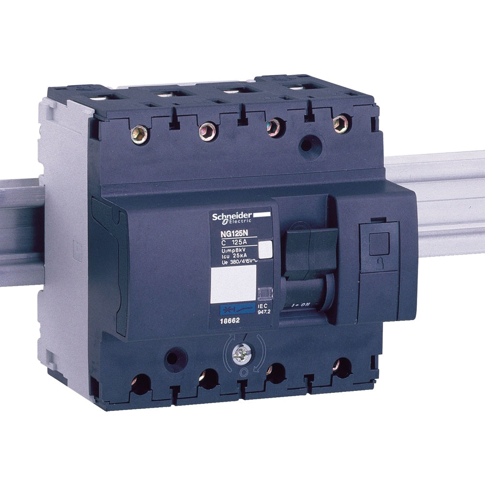 Interruptor magnetotérmico Schneider Acti9 NG125N 4P 125 A curva C (18662)