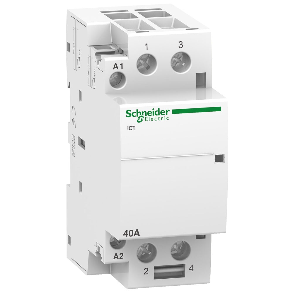 Contactor modular Schneider Acti9 iCT 40 A 2P 2 NA 230/240 V (A9C20842)