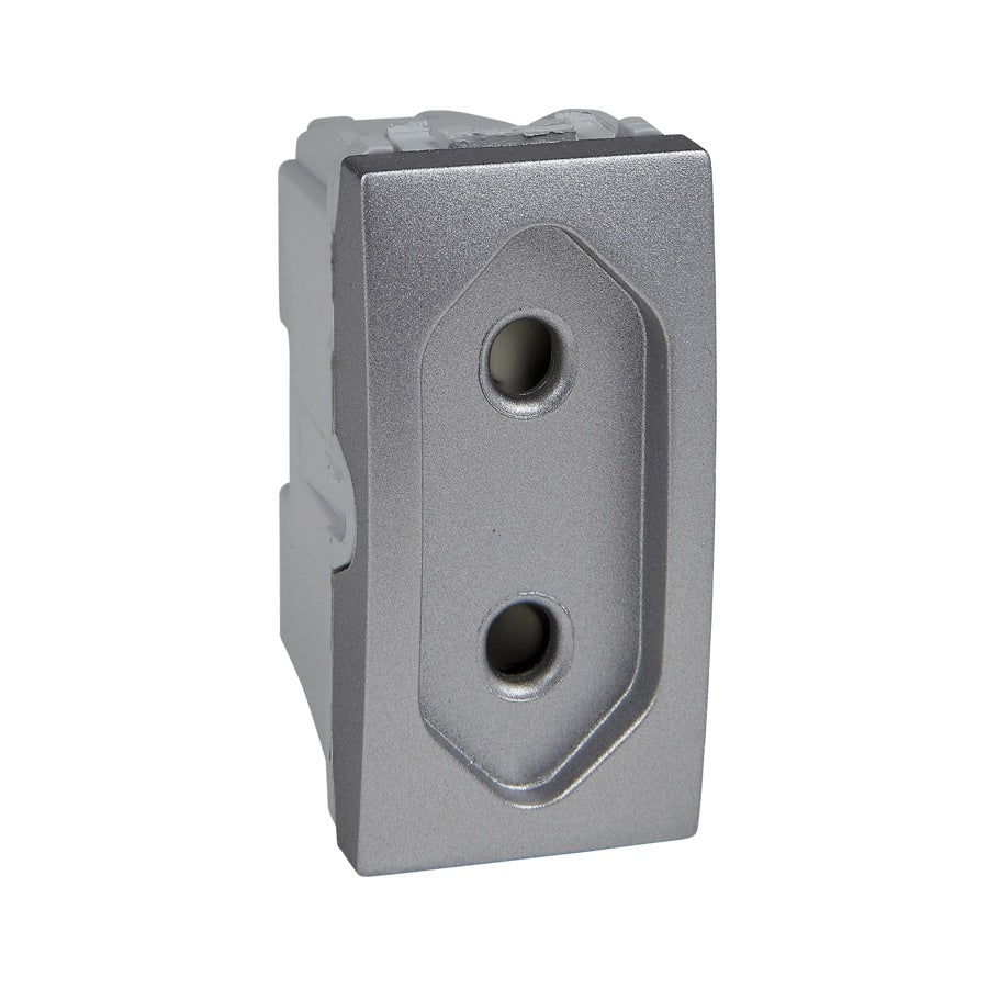 Base de enchufe 2P 10 A Schneider Unica aluminio - referencia MGU3.031.30