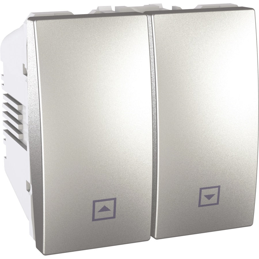 Interruptor de persianas Schneider Unica Top 10 A aluminio - referencia MGU3.208.30