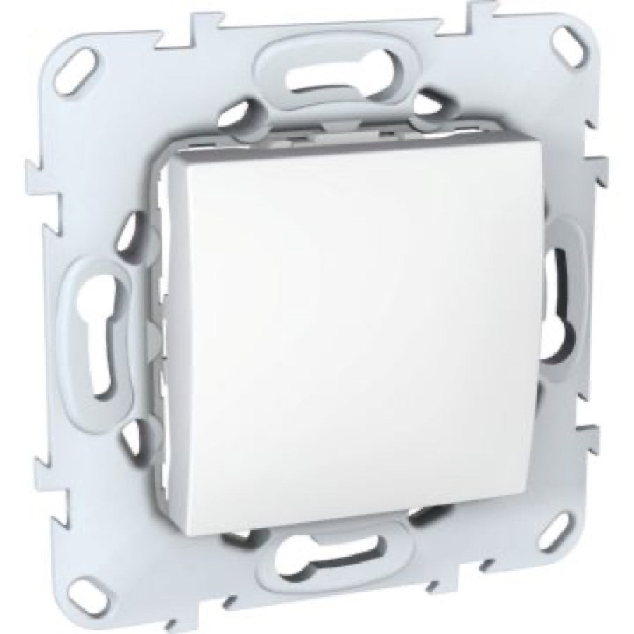 Conmutador con bastidor Schneider Unica blanco polar - referencia MGU5.203.18