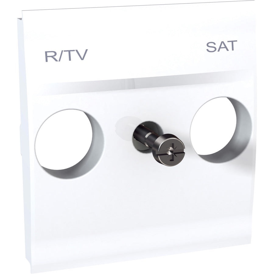 Carátula para toma R-TV/SAT Schneider Unica blanco polar - referencia MGU9.441.18