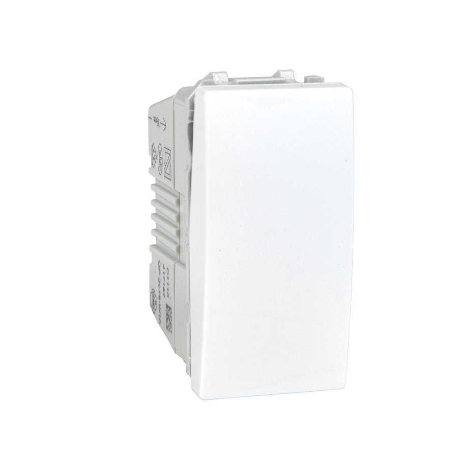 Pulsador Schneider Unica 10 A blanco polar - referencia MGU3.106.18