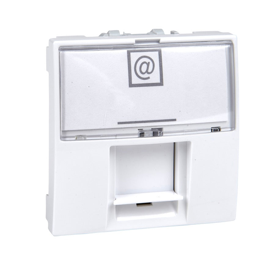 Toma RJ45 Schneider Unica Cat 5e S/FTP blanca 2 módulos - referencia MGU3.413.18
