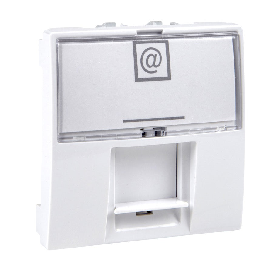 Toma RJ45 Schneider Unica Cat 6 UTP blanca 2 módulos - referencia MGU3.415.18