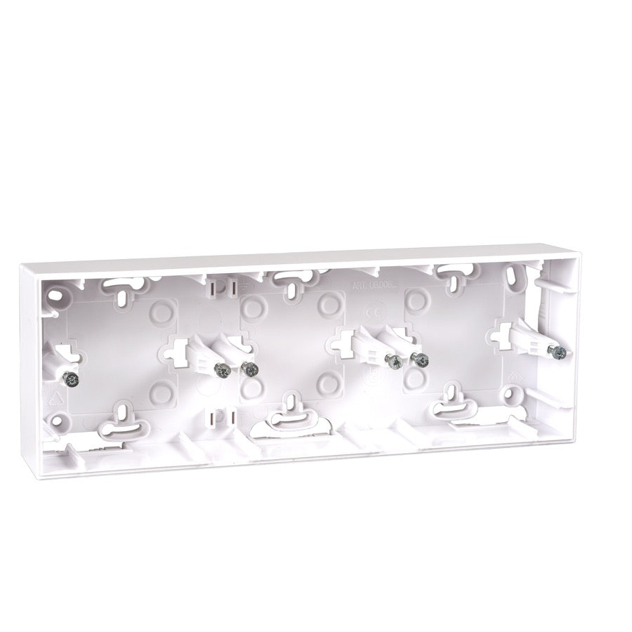 Caja de superficie Schneider Unica 6 módulos blanca - referencia MGU8.006.18