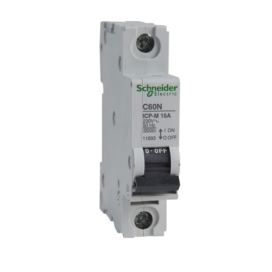 Interruptor magnetotérmico Schneider C60N ICP-M 1P 15 A - referencia 11893