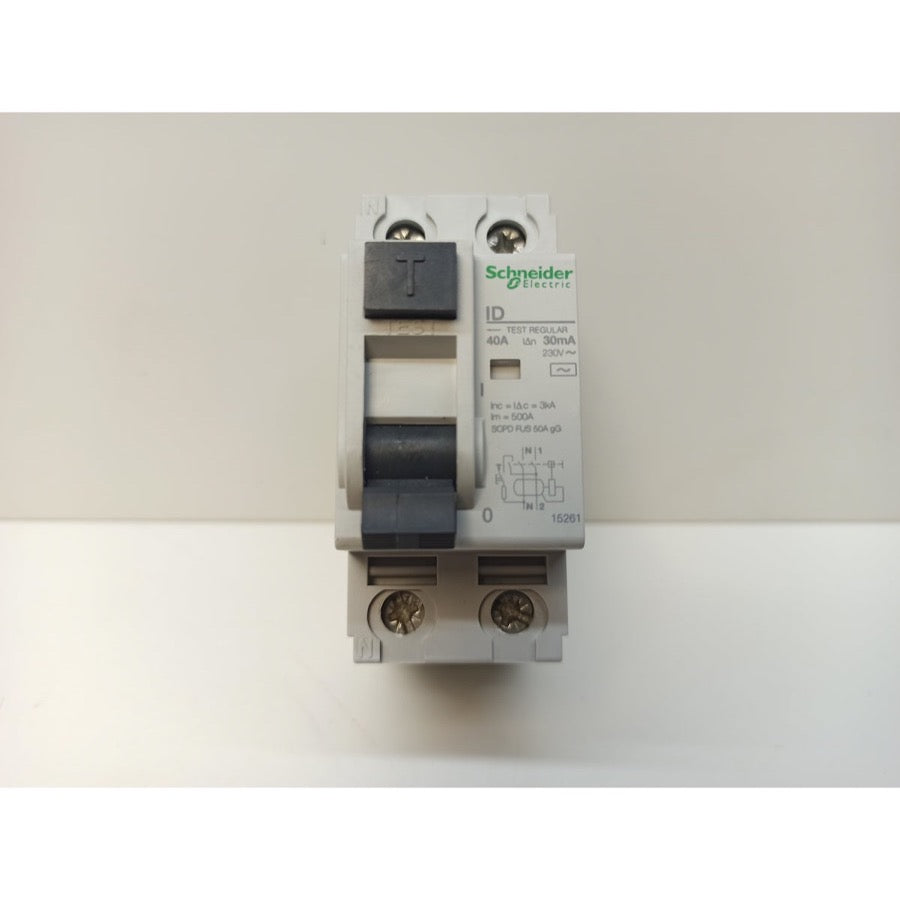 Interruptor diferencial Schneider ID 2P 40 A 30 mA - referencia 15261