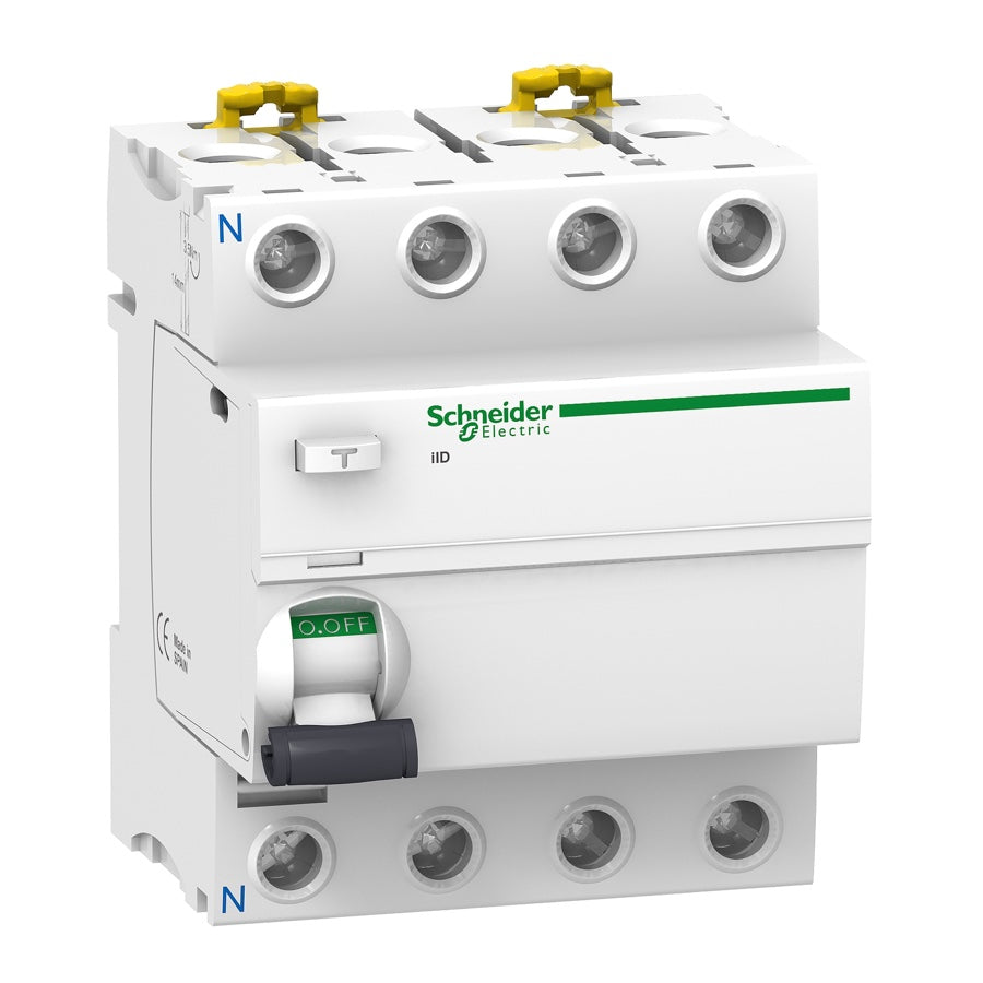 Interruptor diferencial Schneider Acti9 iID 4P 25 A 30 mA AC - referencia A9R81425