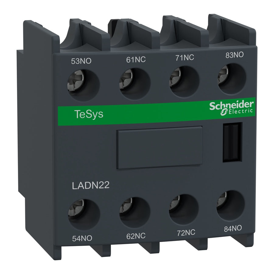 Bloque de contactos auxiliares Schneider TeSys LADN22 2NA+2NC - referencia LADN22