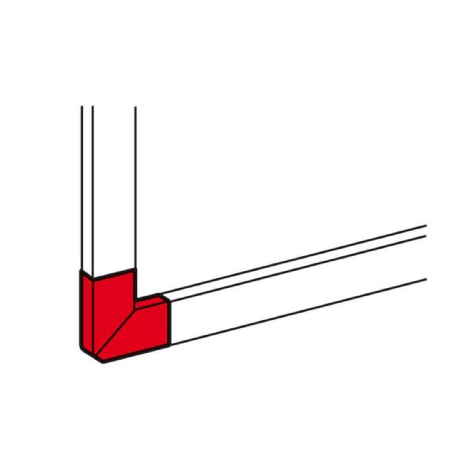 Ángulo plano Legrand DLP 50 × 105 mm tapa 85 mm - referencia 010785