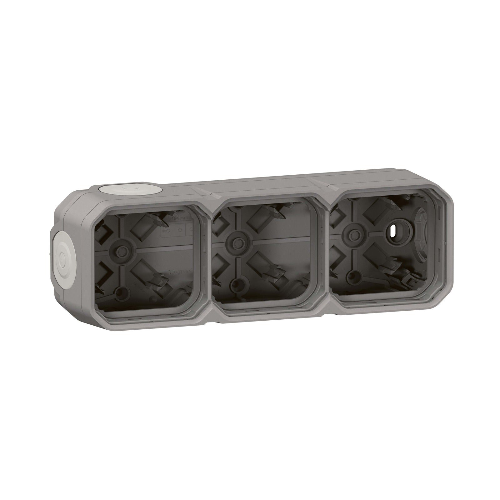 Caja Legrand Plexo gris de superficie, 3 elementos IP55 - referencia 069680L