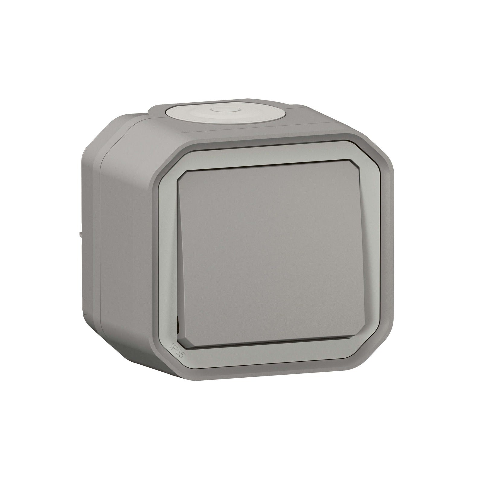 Conmutador Legrand Plexo monobloc de superficie 10AX, gris IP55 - referencia 069711L