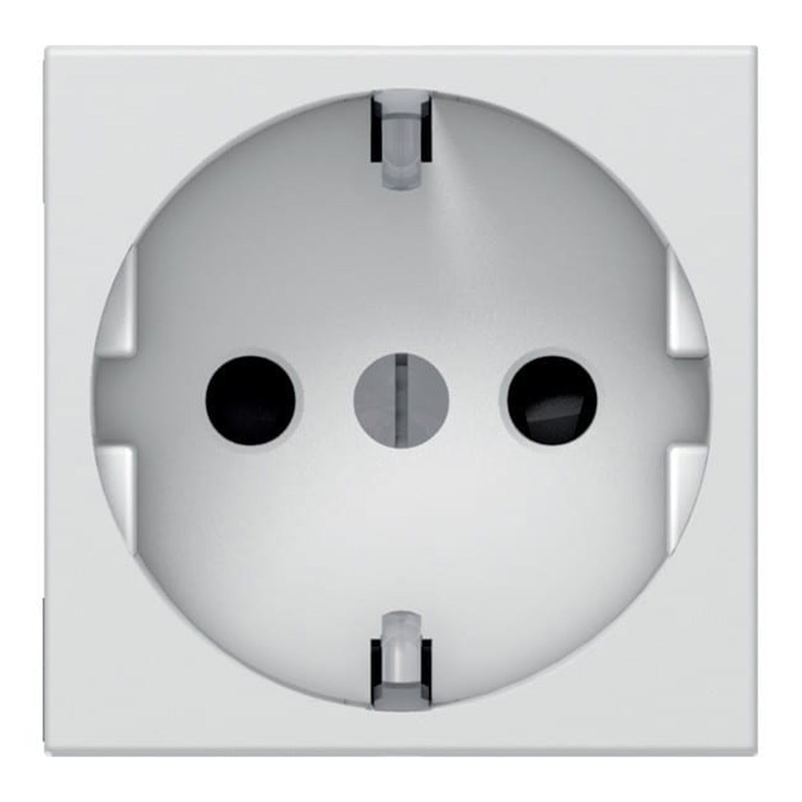Base Schuko Legrand Mosaic 2P+T con tornillos, blanca - referencia 077213