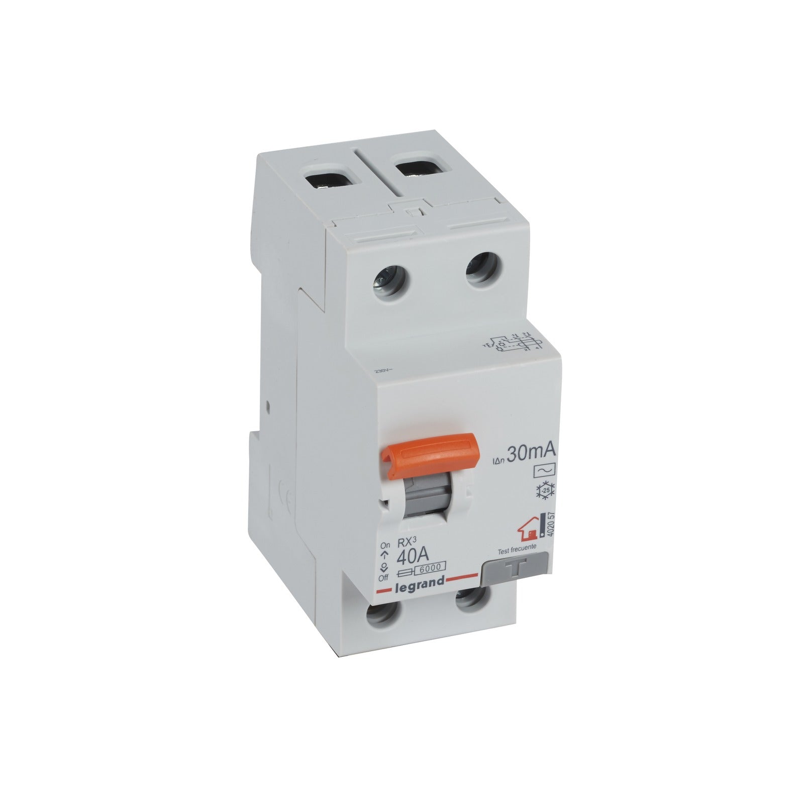 Interruptor diferencial Legrand RX3 2P 40A 30mA tipo AC - referencia 402057
