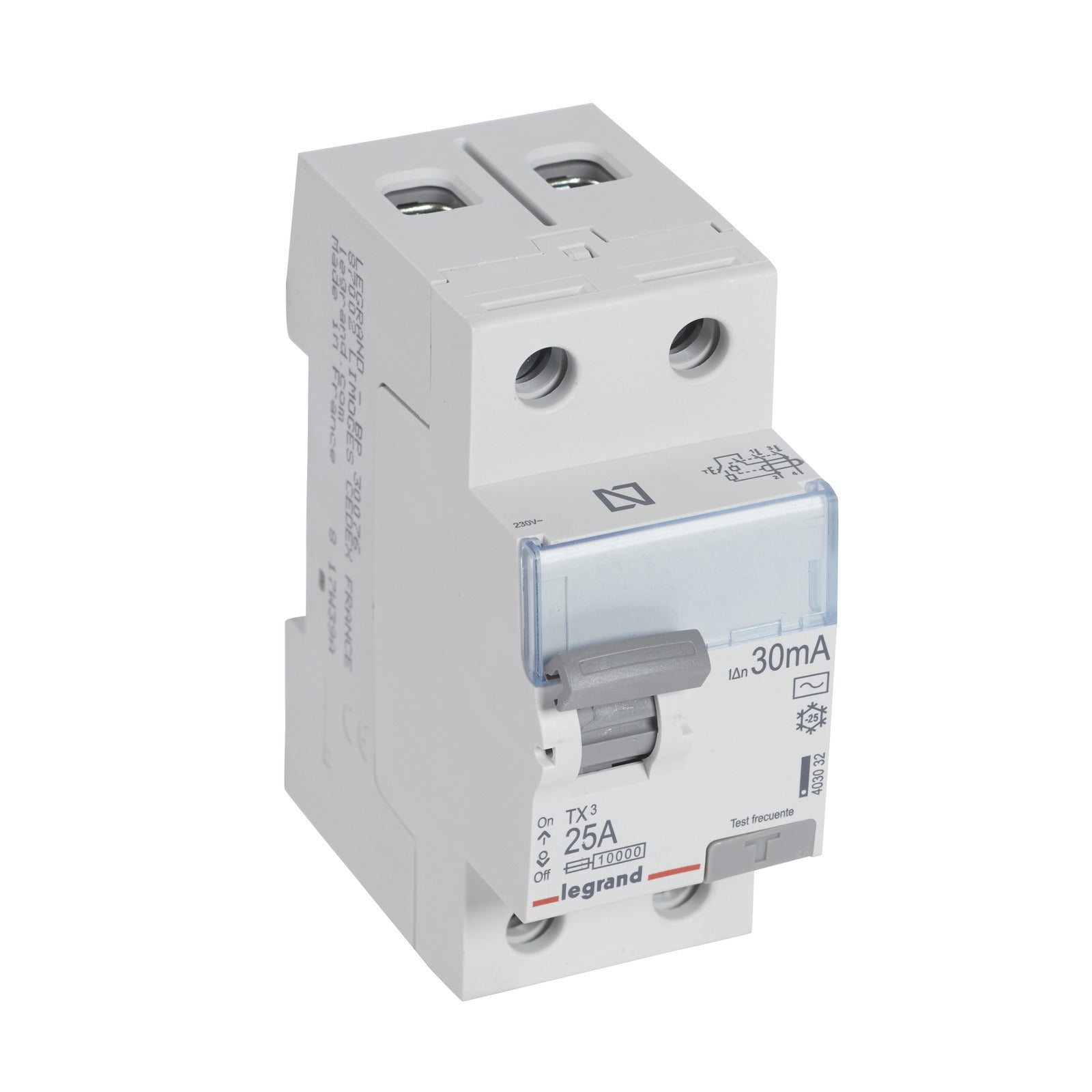 Interruptor diferencial Legrand TX3 2P 25A 30mA tipo AC - referencia 403032