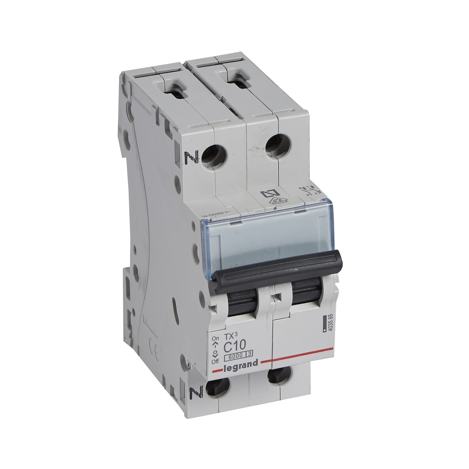 Magnetotérmico Legrand TX3 1P+N 10A curva C 6kA - referencia 403585