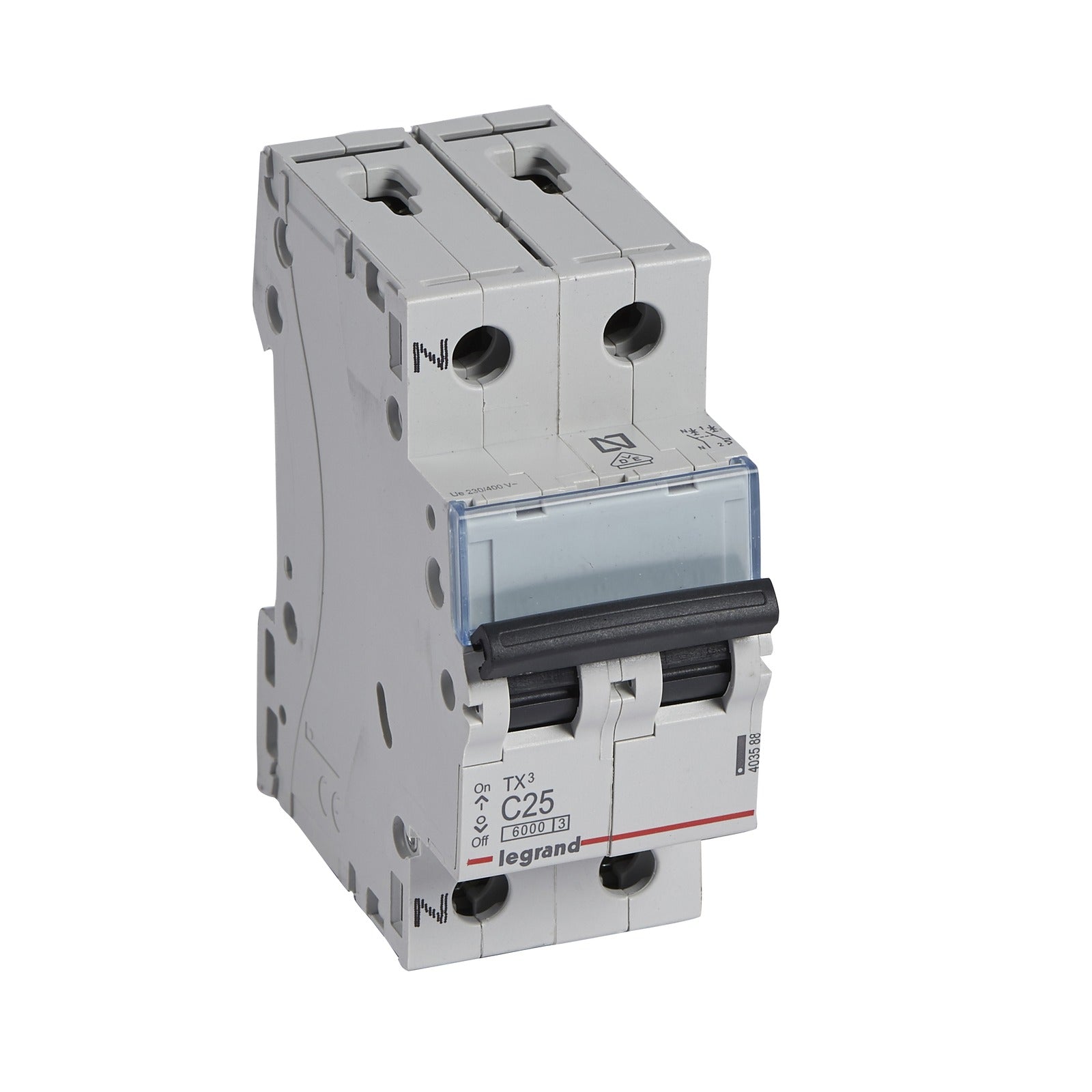 Magnetotérmico Legrand TX3 1P+N 25A curva C 6kA - referencia 403588