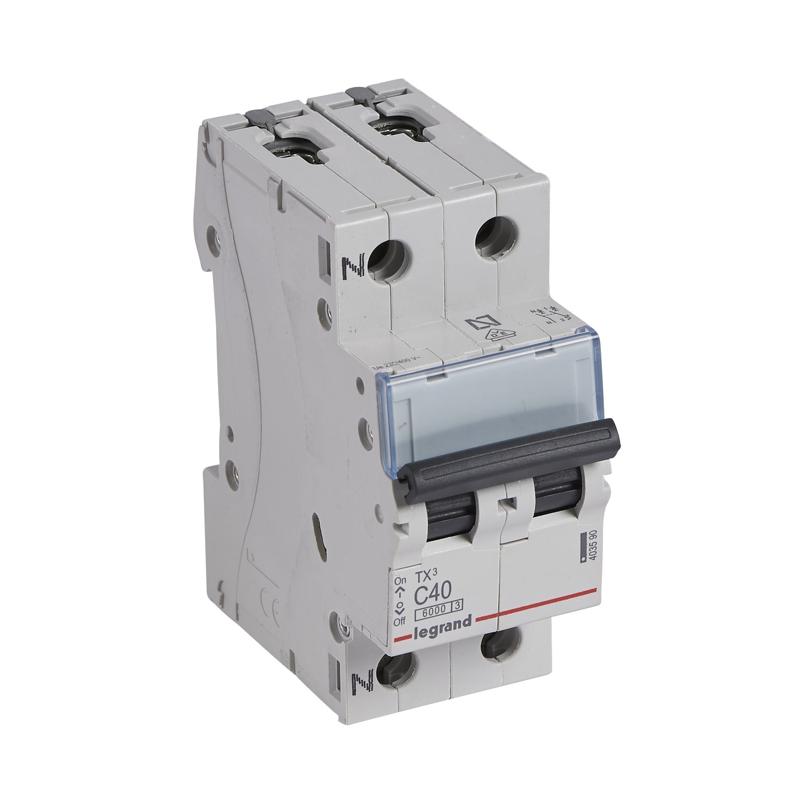Magnetotérmico Legrand TX3 1P+N 40A curva C 6kA - referencia 403590