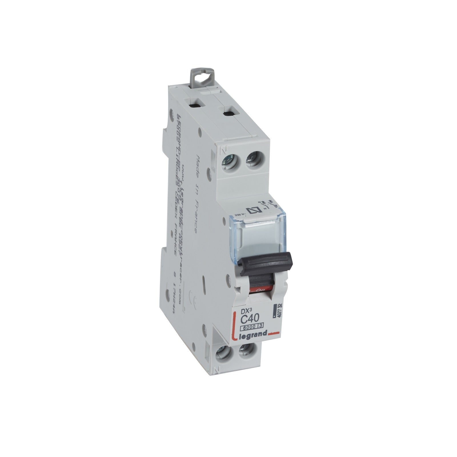 Magnetotérmico Legrand DX3 1P+N 40A curva C 6kA - referencia 407732