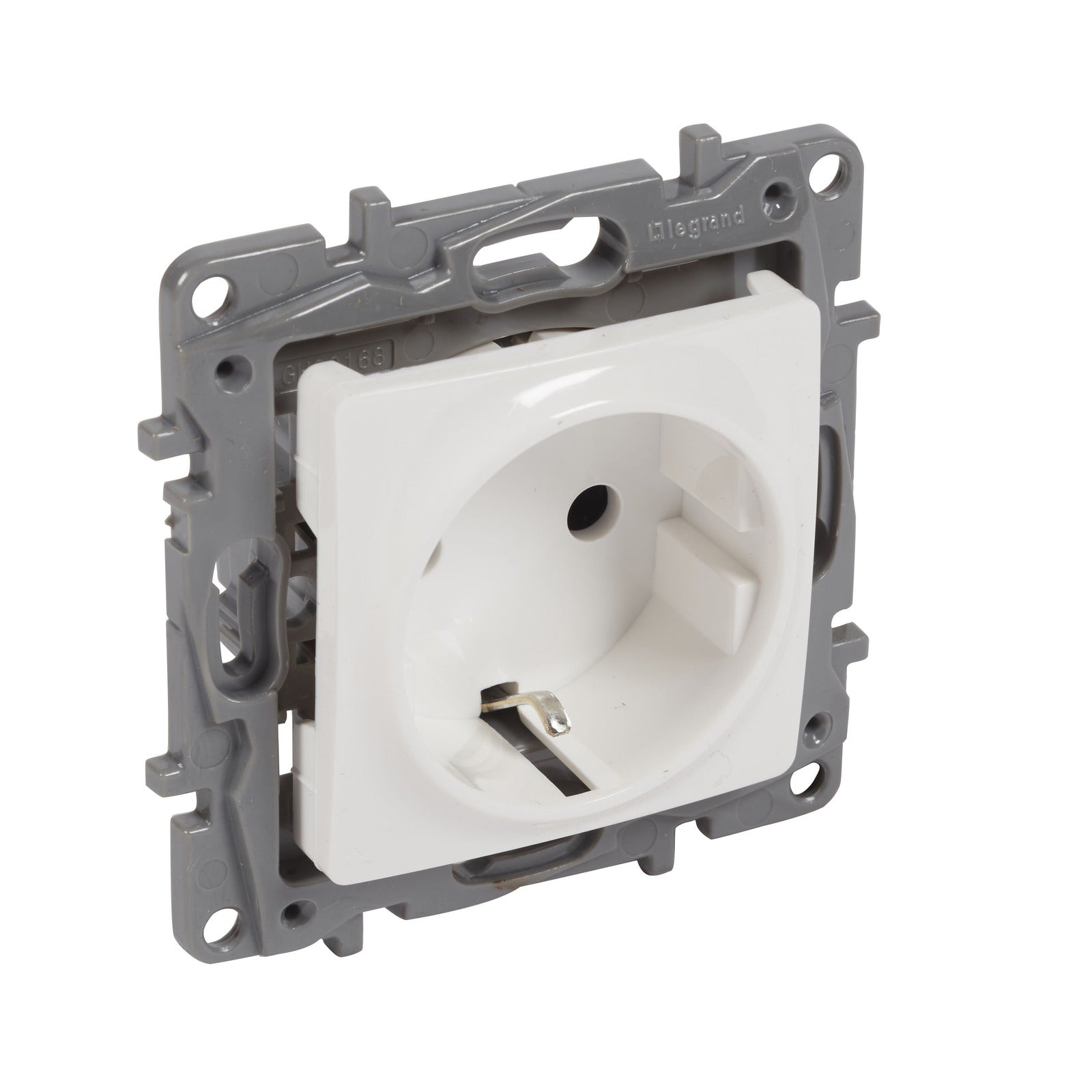 Base de enchufe Legrand Niloé 2P+T Schuko 16A blanca - referencia 664730