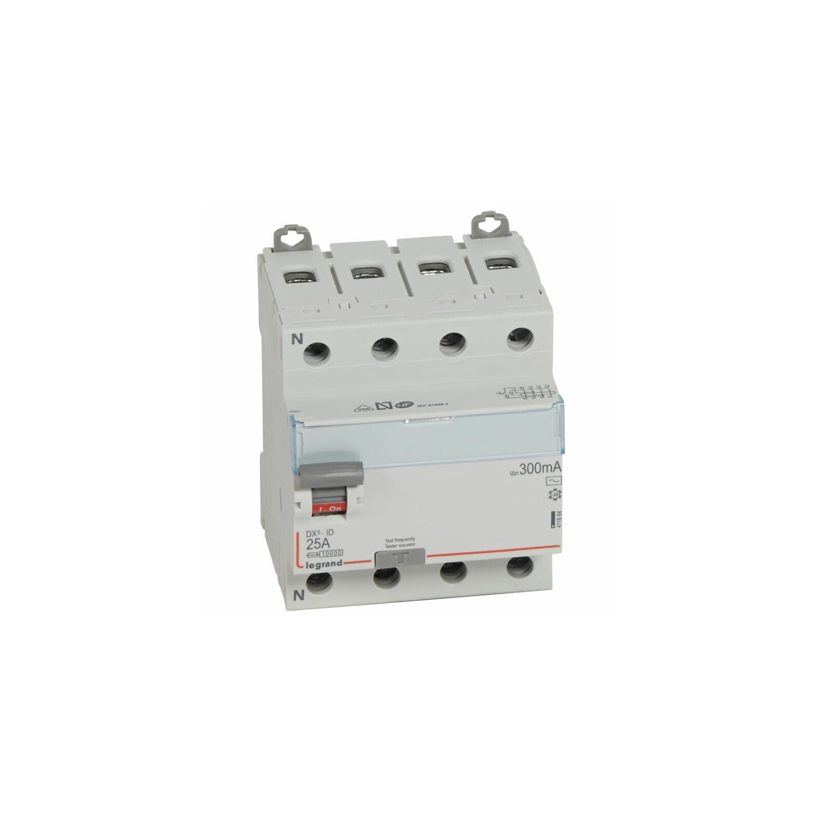 Interruptor diferencial Legrand DX3 4P 25A 300mA tipo AC - referencia 411664