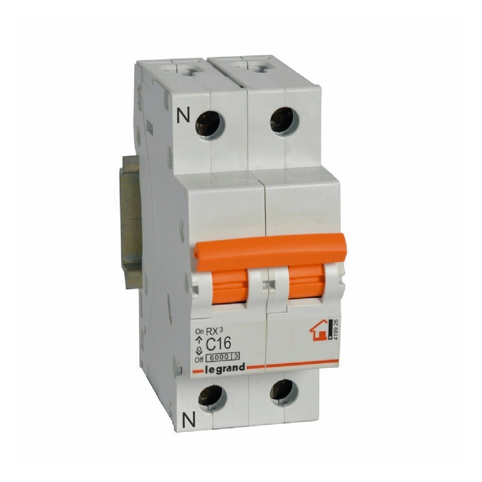 Magnetotérmico Legrand RX3 1P+N 16A curva C, 6 kA - referencia 419926