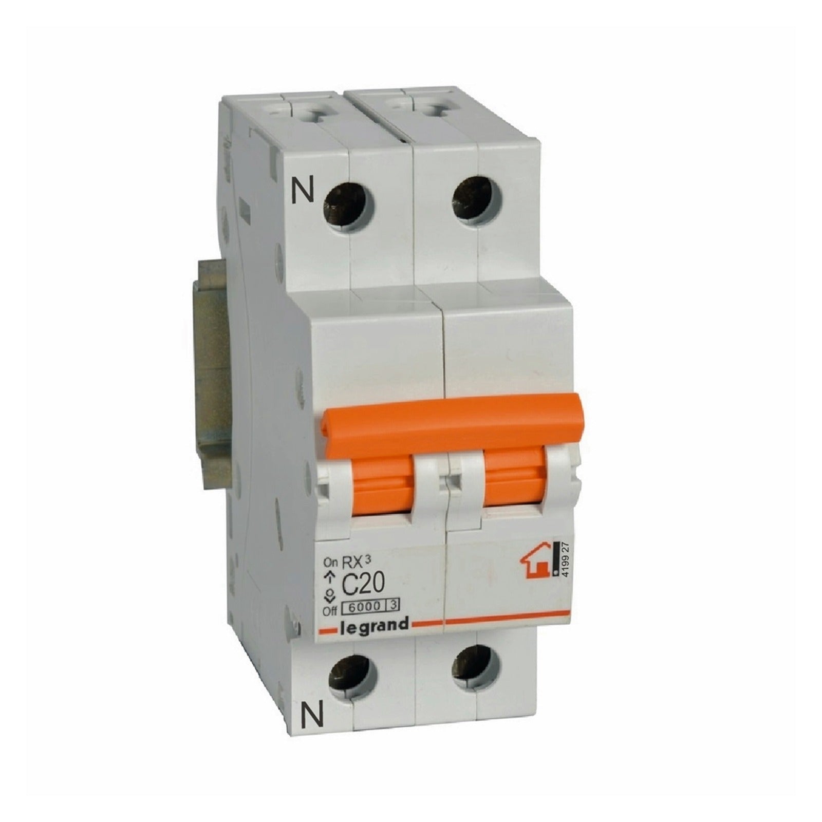 Magnetotérmico Legrand RX3 1P+N 20A curva C, 6 kA - referencia 419927