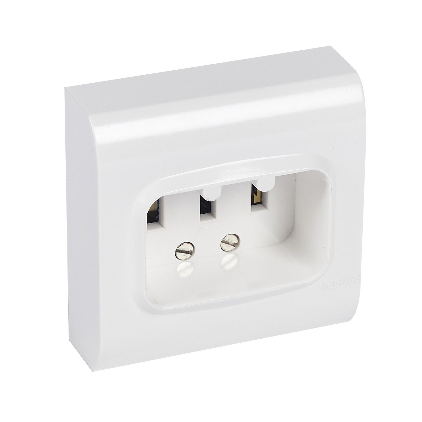 Base Legrand 2P+T 25A 380 V blanca para caja 80x80 mm - referencia 055423