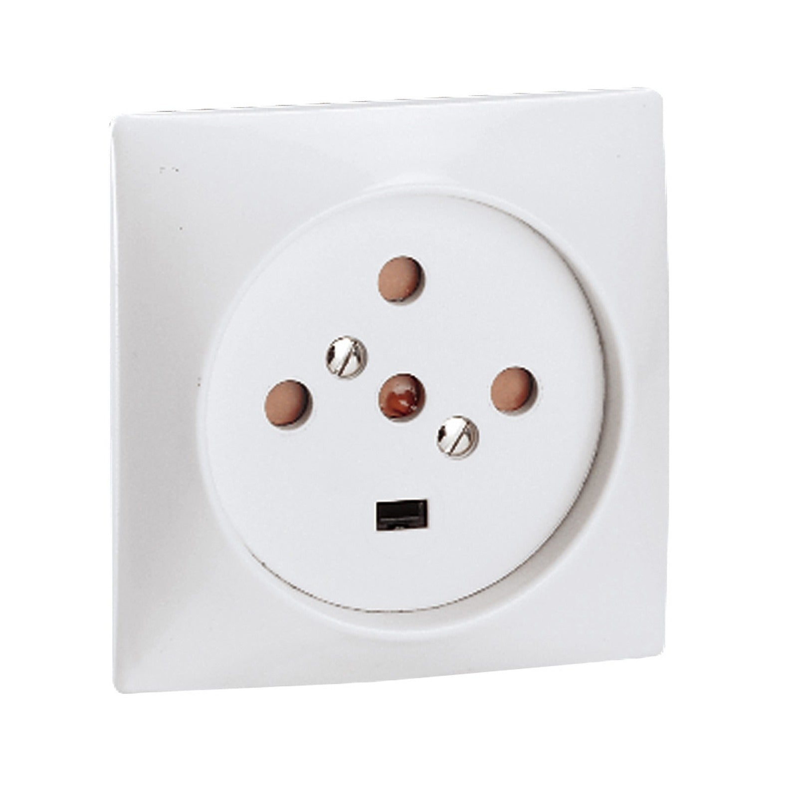Base Legrand 3P+N+T 20A 380 V blanca para caja 80x80 mm - referencia 055427
