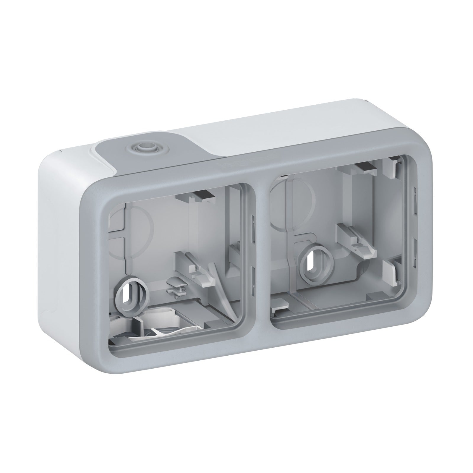 Caja de superficie Legrand Plexo gris, 2 elementos con membranas - referencia 069672