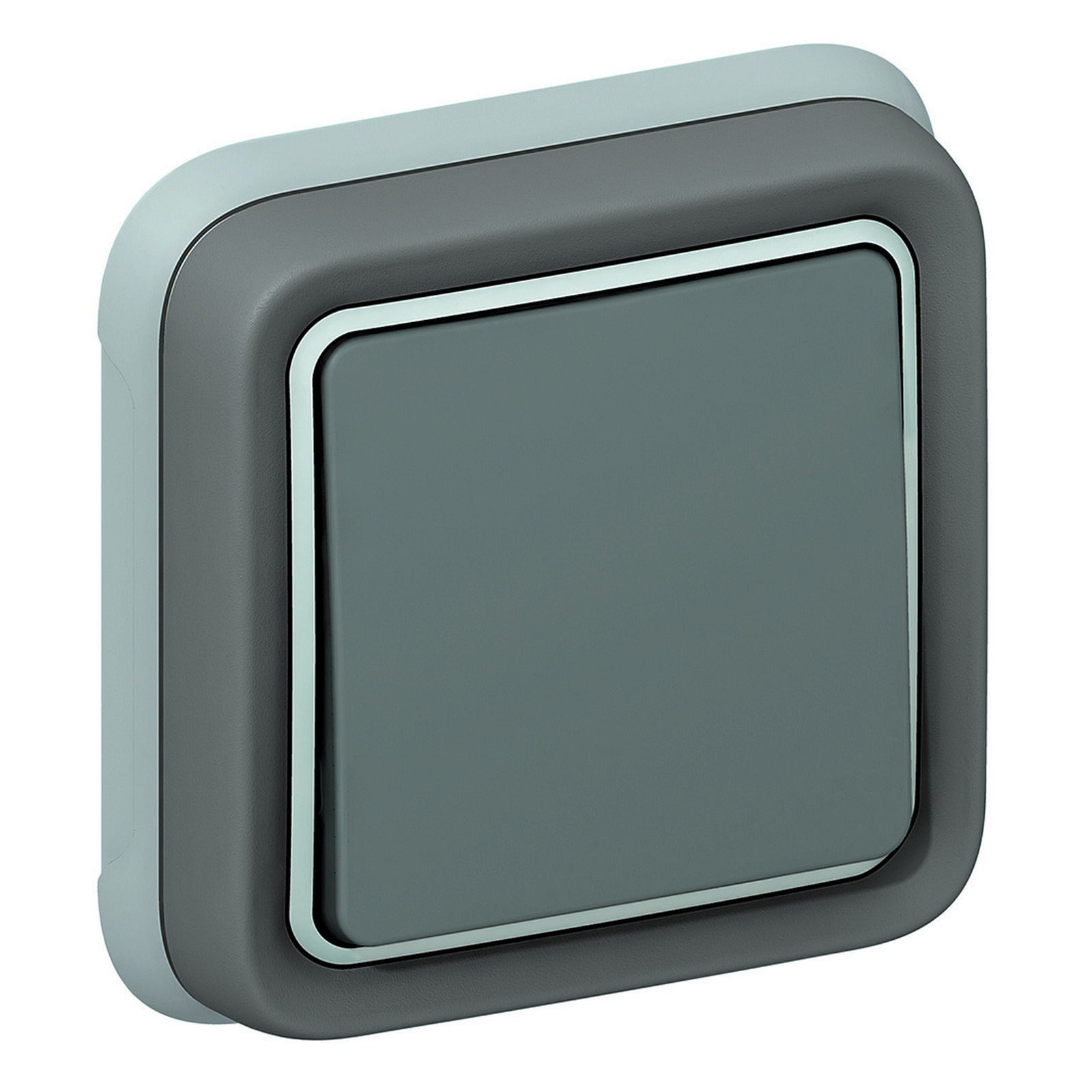 Conmutador Legrand Plexo monobloc de empotrar 10A gris - referencia 069811