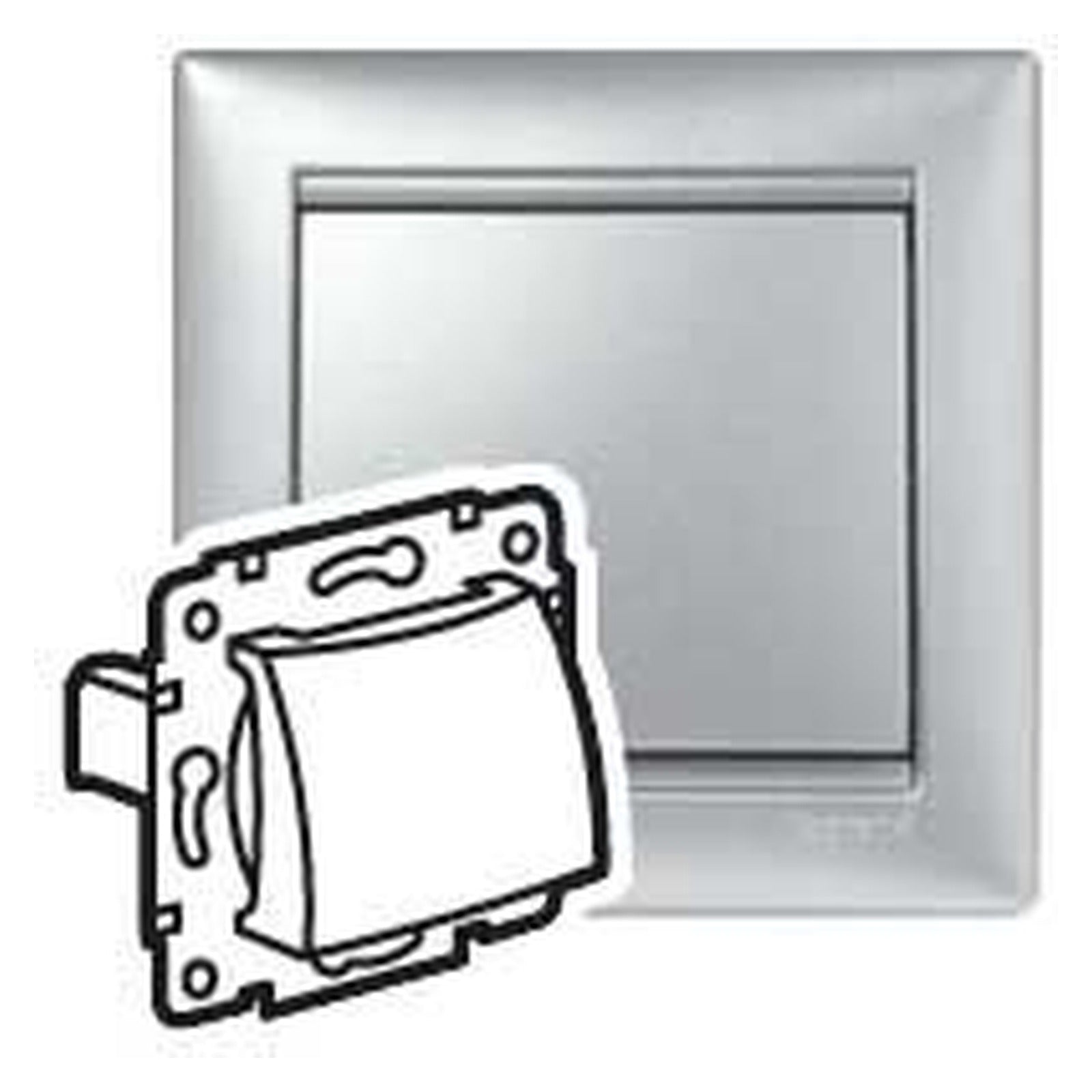 Salida para cables Legrand Valena aluminio brillante - referencia 770147