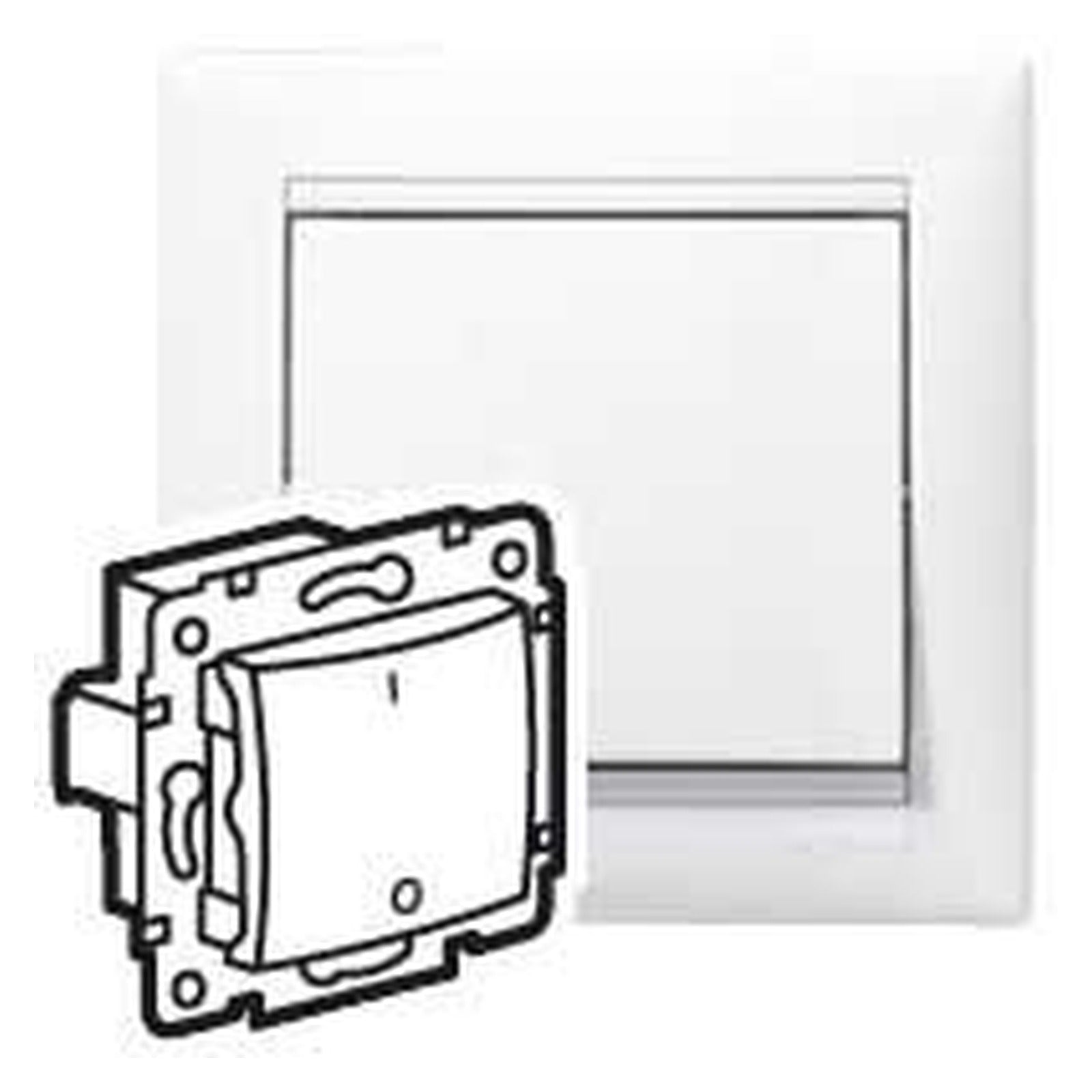 Interruptor Legrand Valena bipolar 16AX 250 V blanco - referencia 774204