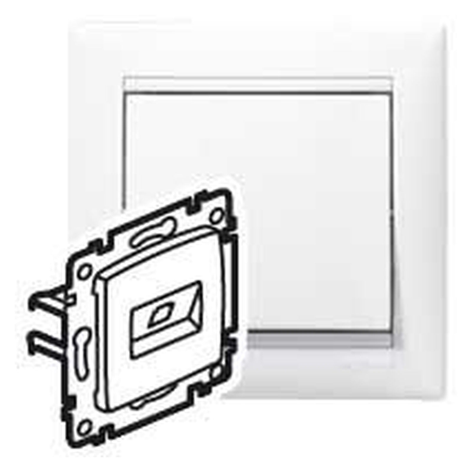 Base RJ45 Legrand Valena Cat 6 UTP simple blanca - referencia 774242
