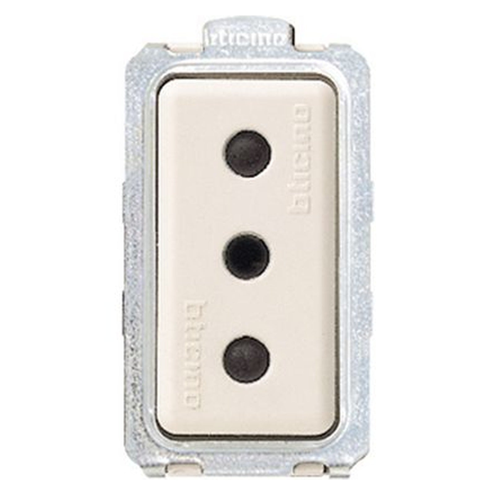Base italiana BTicino 2P+T 10A 250 V, 1 módulo - referencia 5113