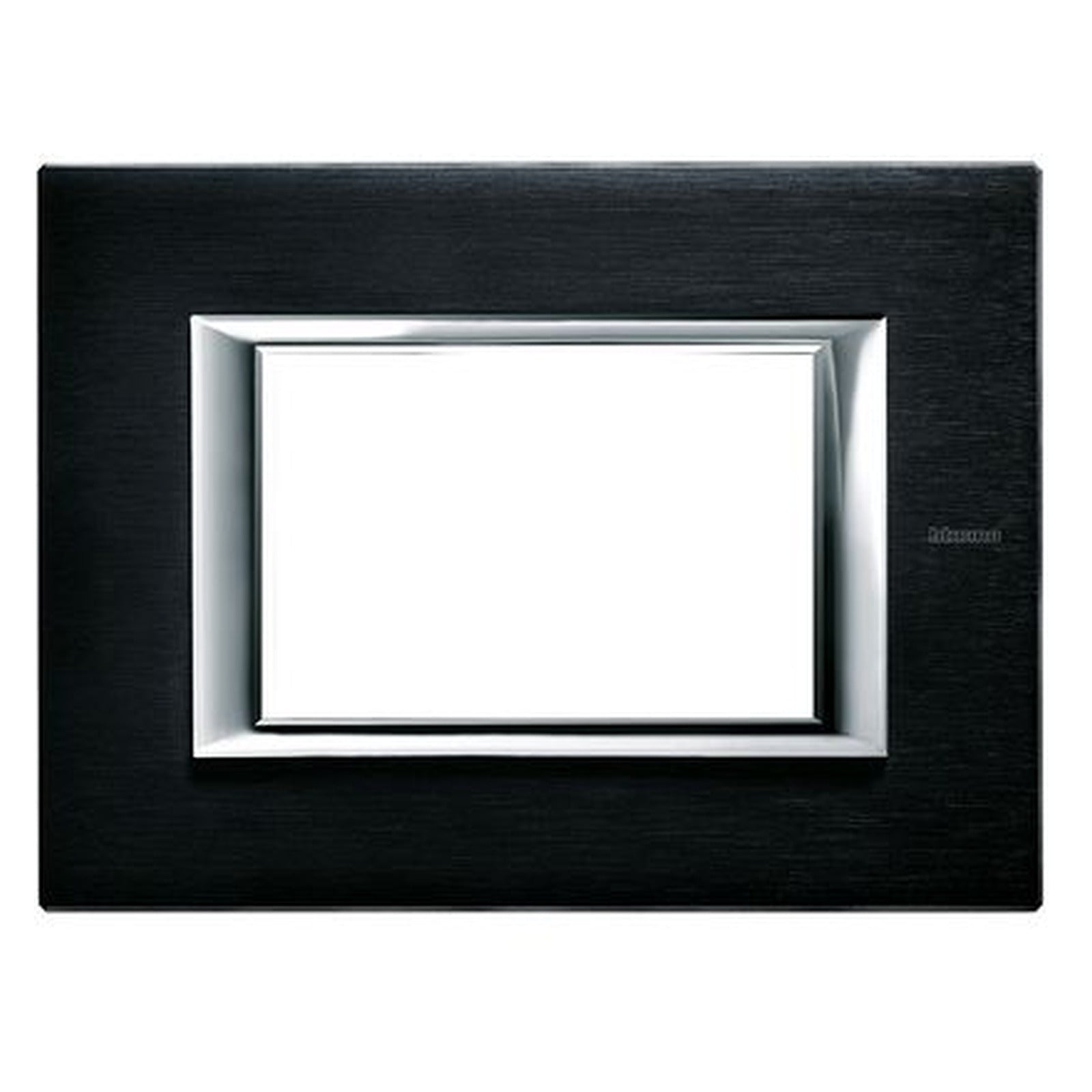 Placa rectangular BTicino Axolute de 3 módulos, antracita cepillada - referencia HA4803XS