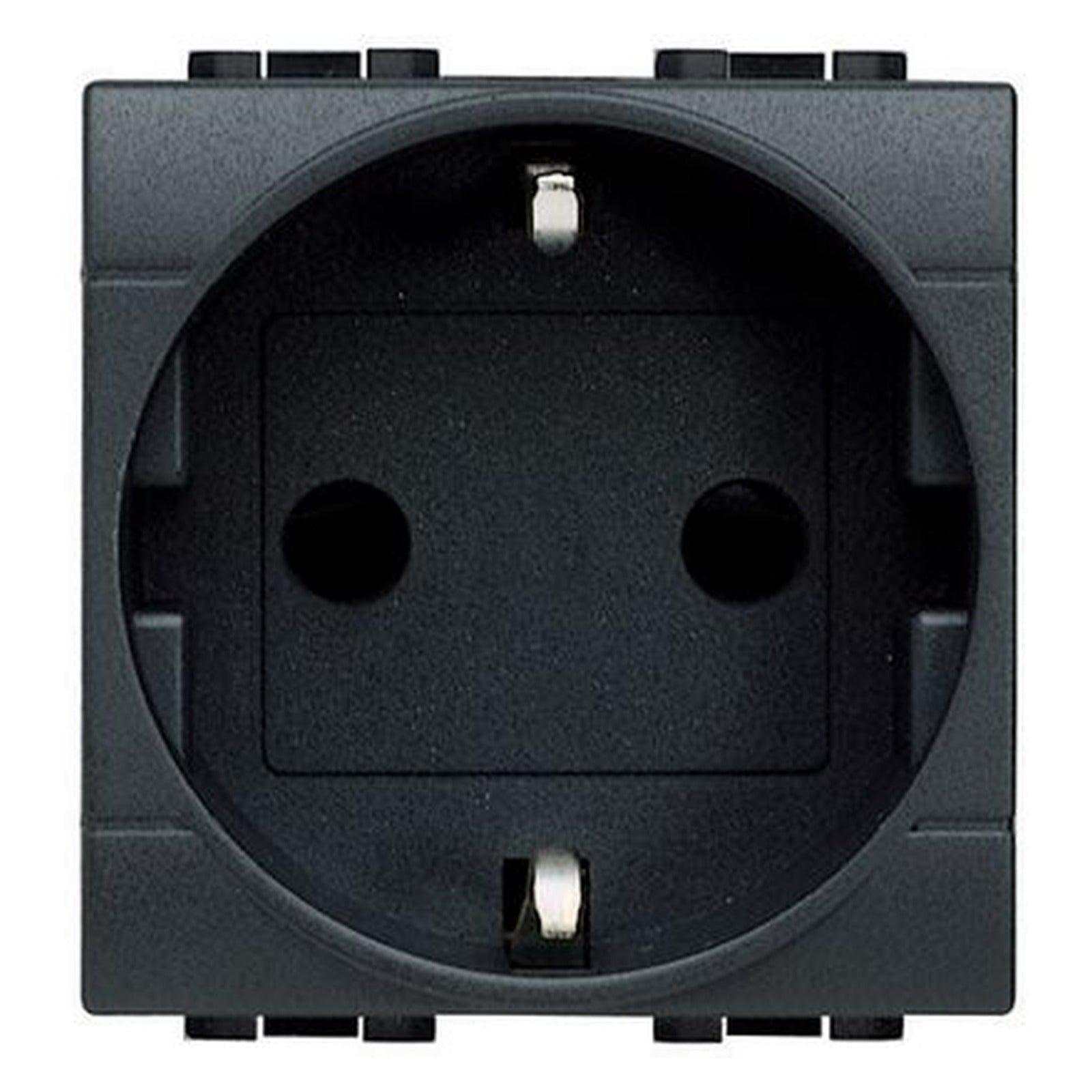 Base Schuko BTicino Livinglight 2P+T 16A 250 V, antracita - referencia L4141