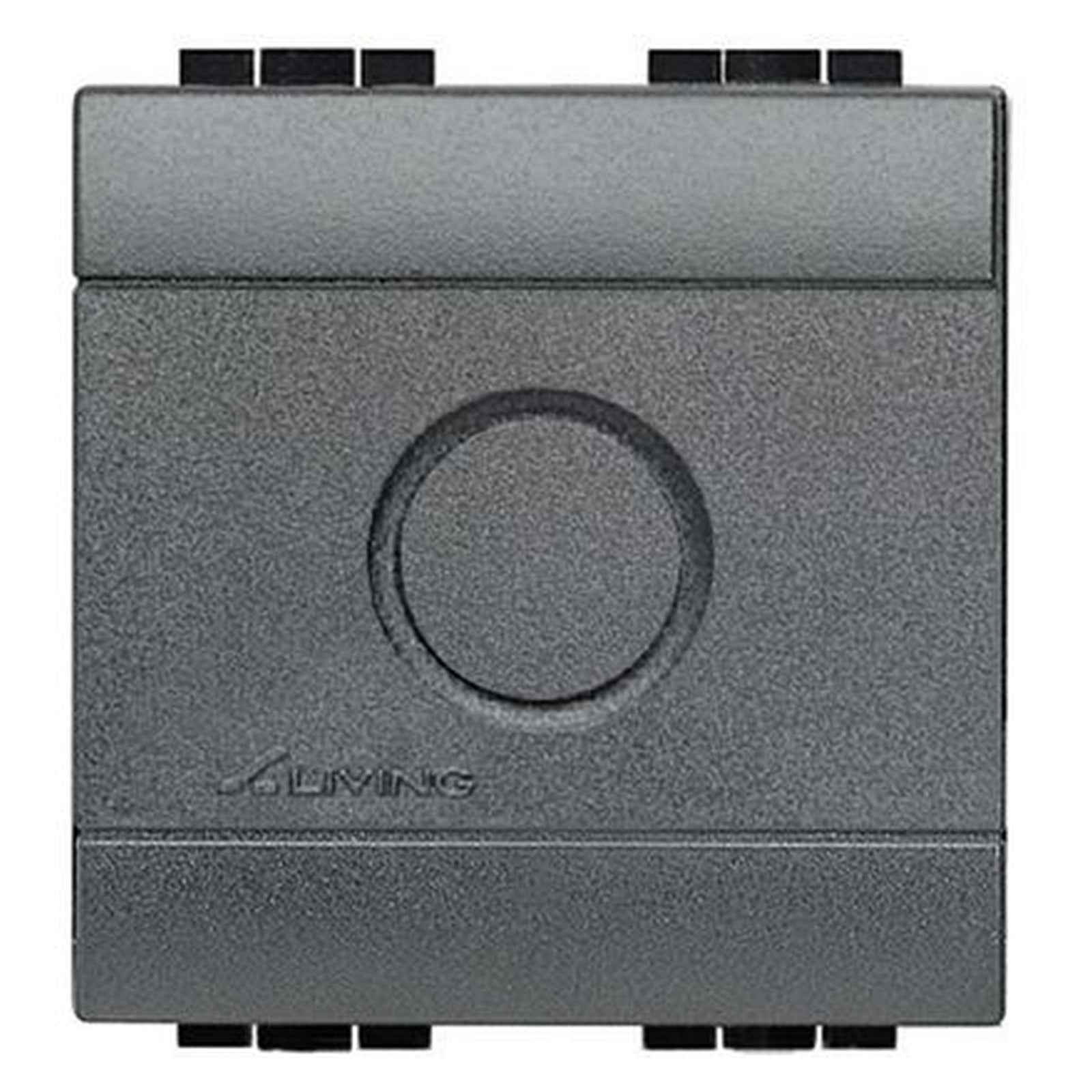 Tapa ciega BTicino Livinglight de 2 módulos con prefractura, antracita - referencia L4951