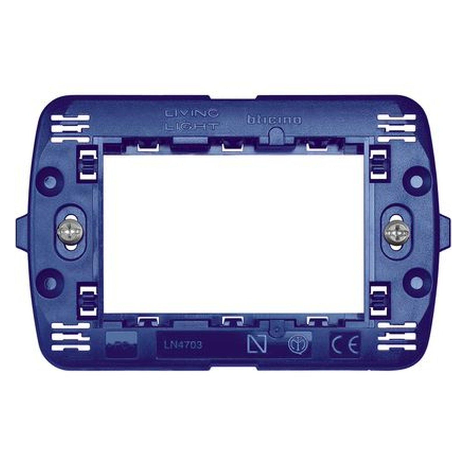 Soporte BTicino Livinglight de 3 módulos para placas cuadradas - referencia LN4703