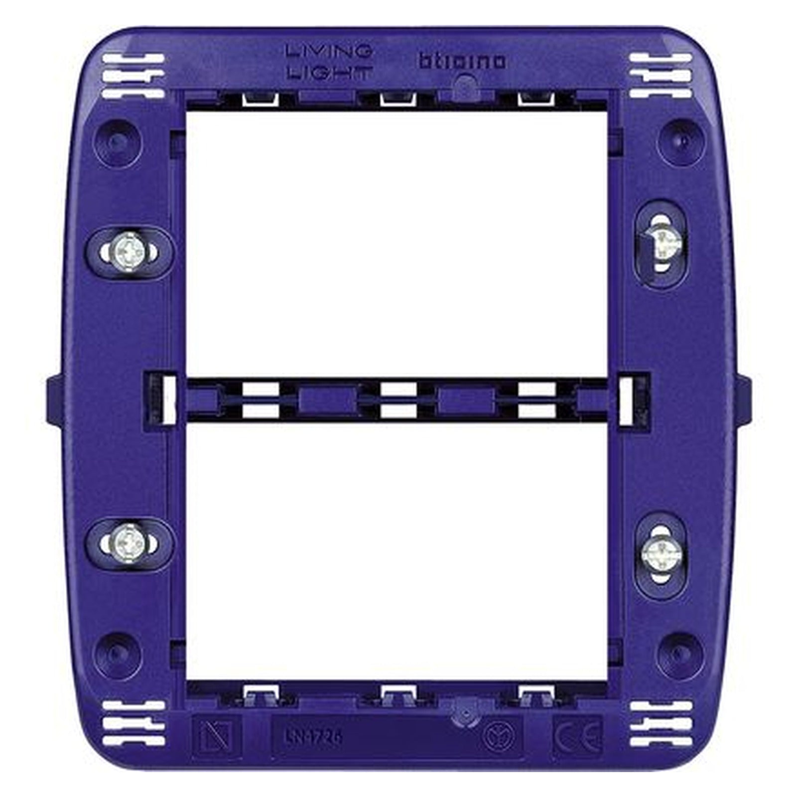 Soporte BTicino Livinglight de 3+3 módulos para placas cuadradas - referencia LN4726