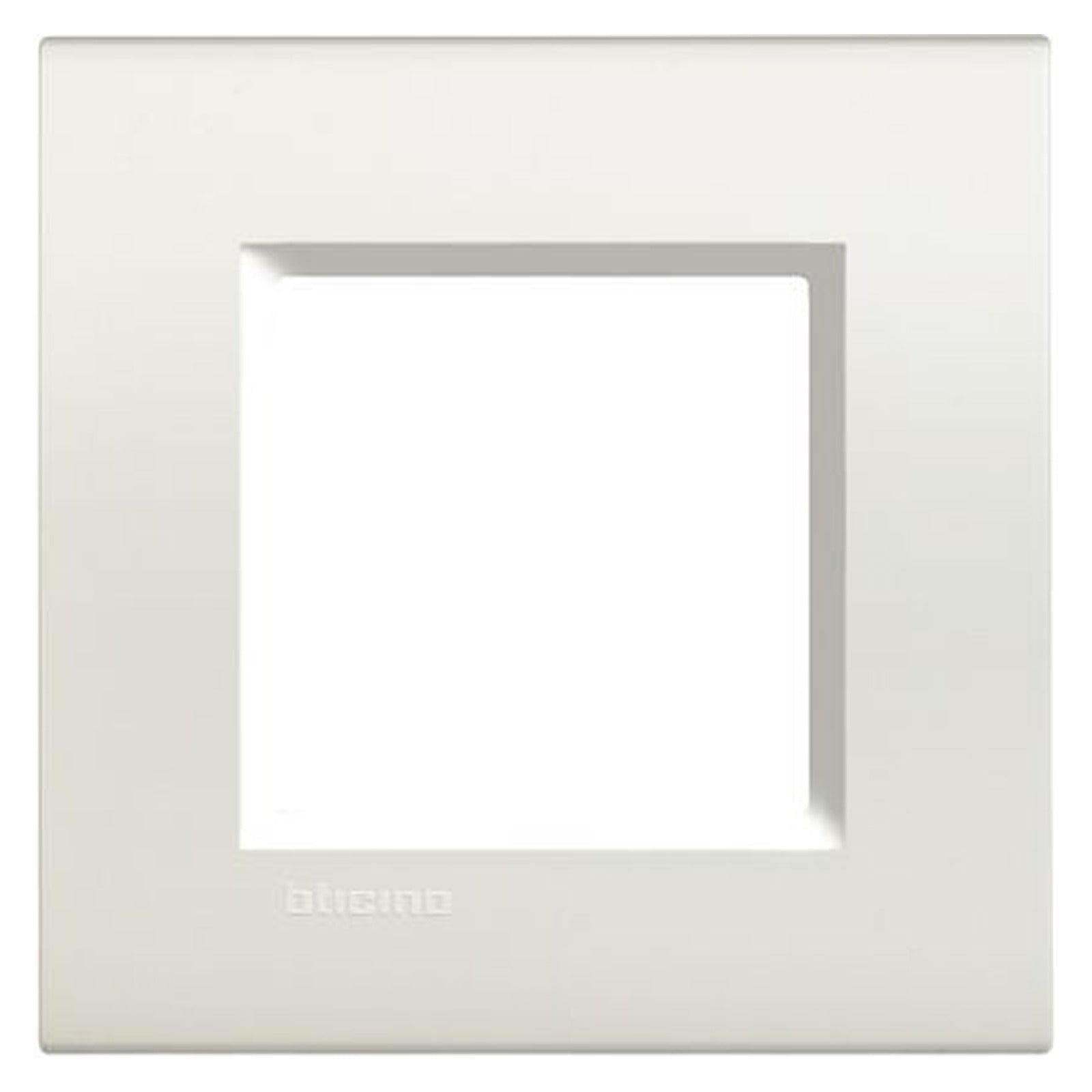 Placa cuadrada BTicino Livinglight de 2 módulos, blanca - referencia LNA4802BI