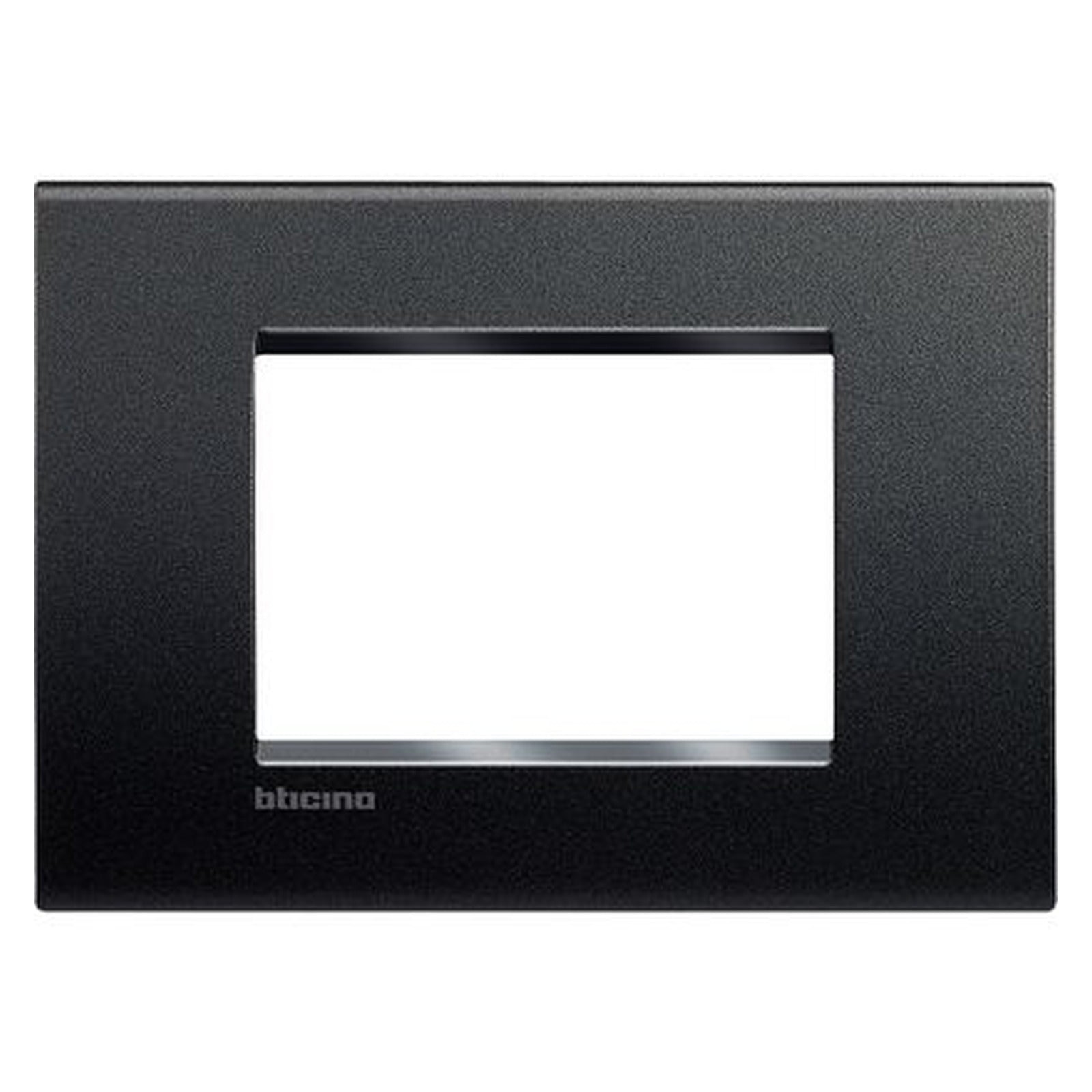 Placa cuadrada BTicino Livinglight de 3 módulos, antracita - referencia LNA4803AR