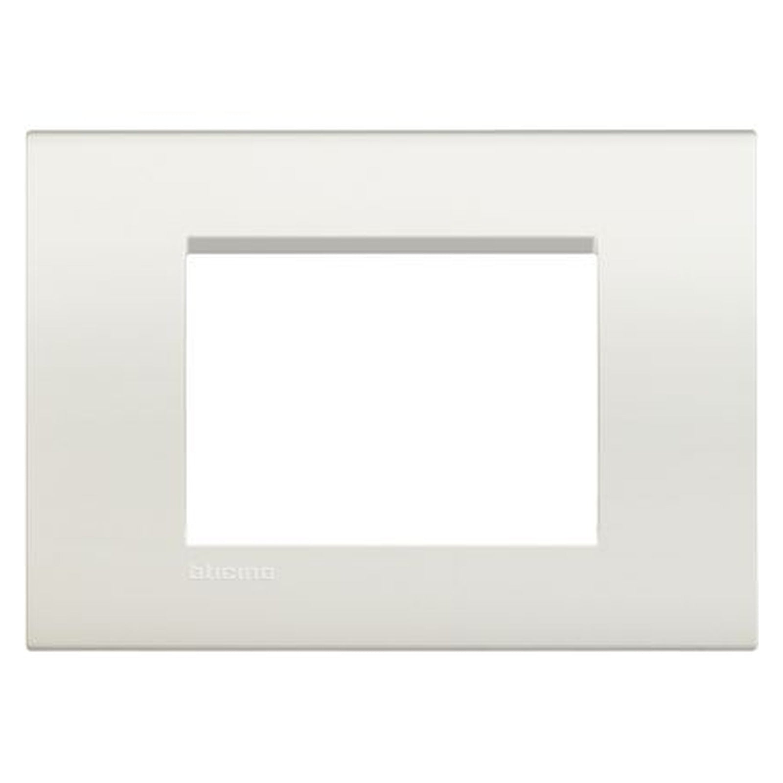 Placa cuadrada BTicino Livinglight de 3 módulos, blanca - referencia LNA4803BI
