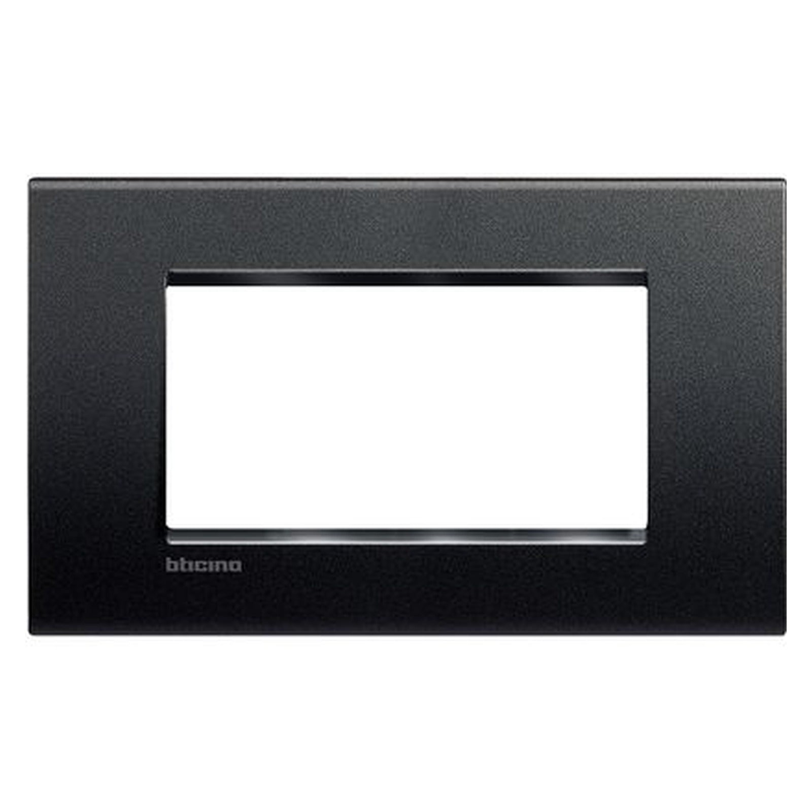 Placa cuadrada BTicino Livinglight de 4 módulos, antracita - referencia LNA4804AR