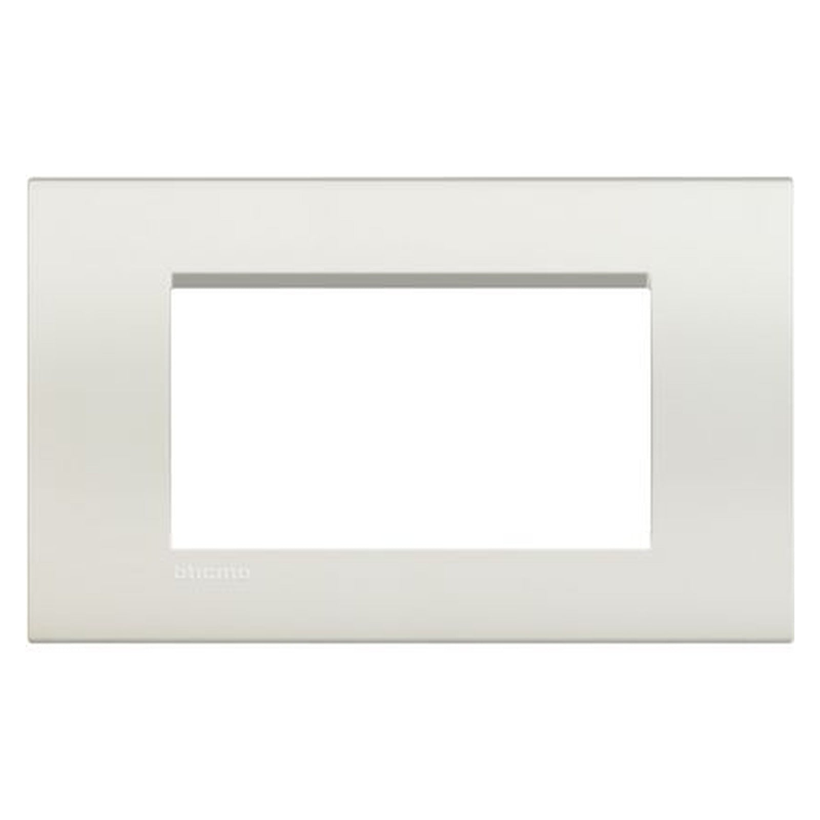 Placa cuadrada BTicino Livinglight de 4 módulos, blanca - referencia LNA4804BI